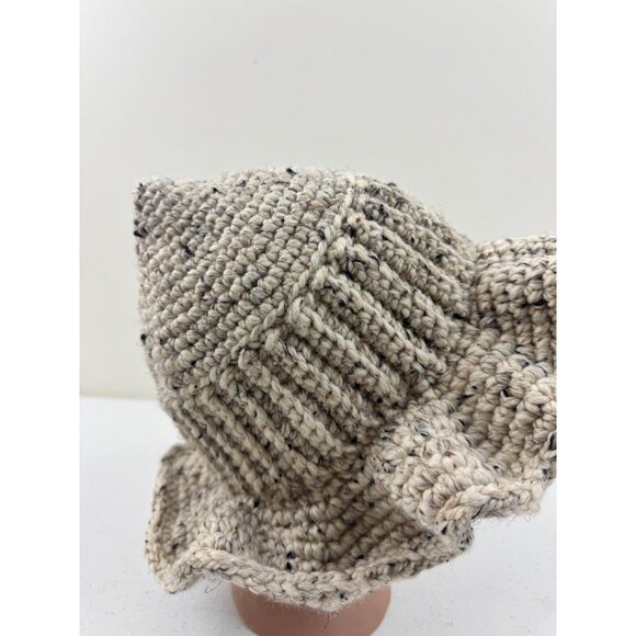 Chunky Bucket Pixie Hat With Wavy Brim Crochet Handmade main image 7